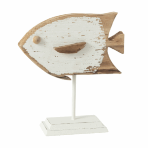 Poisson Boli Fer/Bois de Sapin Blanc/Naturel Petit