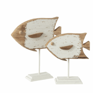 Poisson Boli Fer/Bois de Sapin Blanc/Naturel Grand