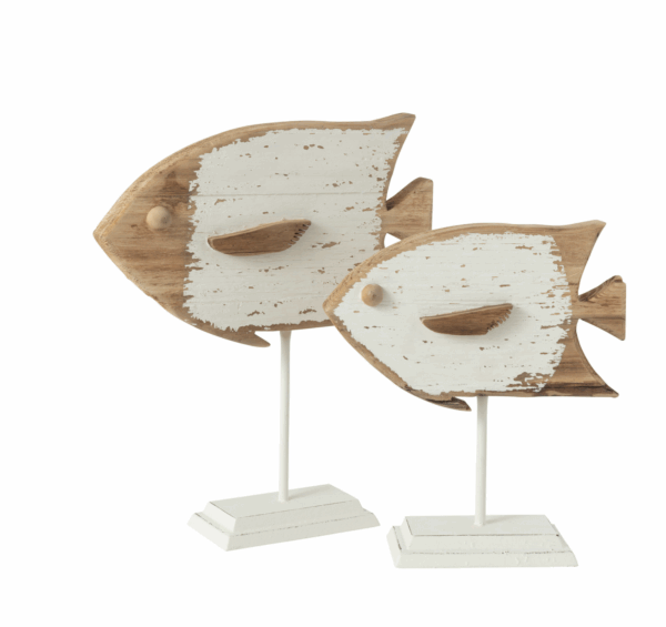 Poisson Boli Fer/Bois de Sapin Blanc/Naturel Grand