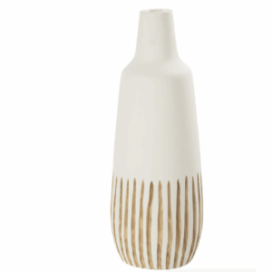 Vase en bois de Ying blanc grand