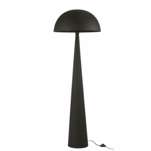 Lampe de table champignon en métal noir mat