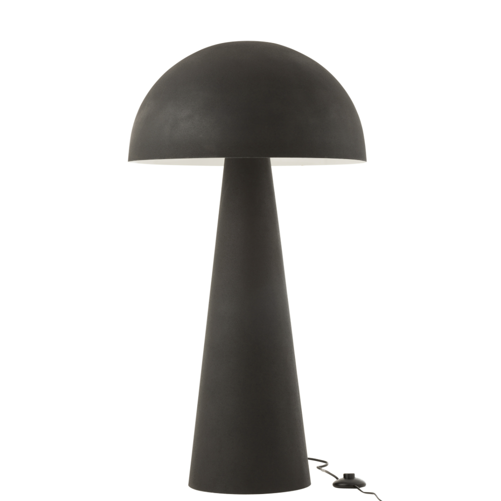 Lampe Champignon Métal Noir Mat Extra Large
