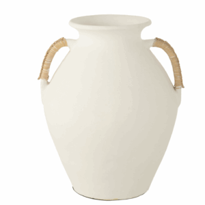 Vase en terre cuite blanc/naturel