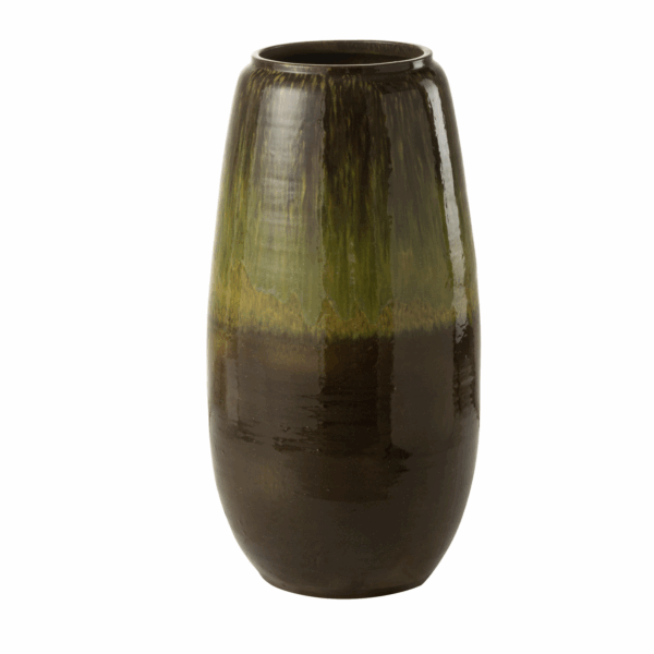 Vase en céramique verte petite aux olives