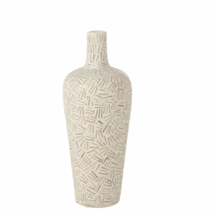 Vase en ciment blanc petit Lauwra