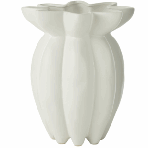 Vase Lotus en céramique blanc grand