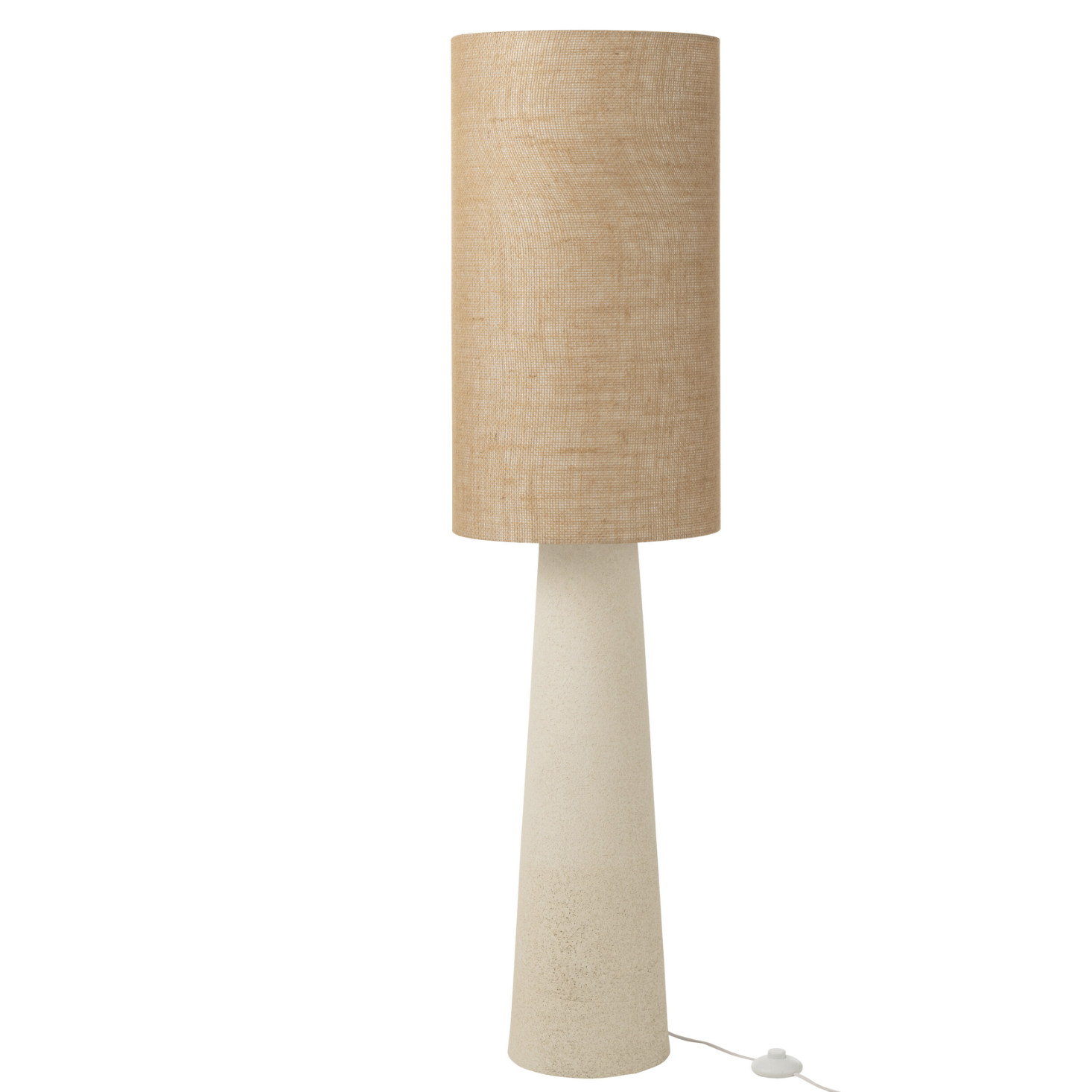 Lampe sur pied Ava en fibre de verre/jute naturelle petite