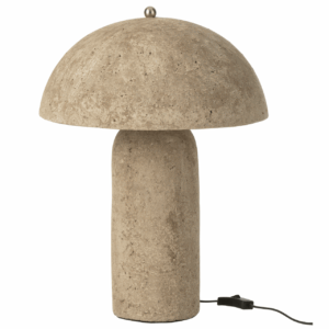 Lampe de table en papier mâché beige "Mashroom"