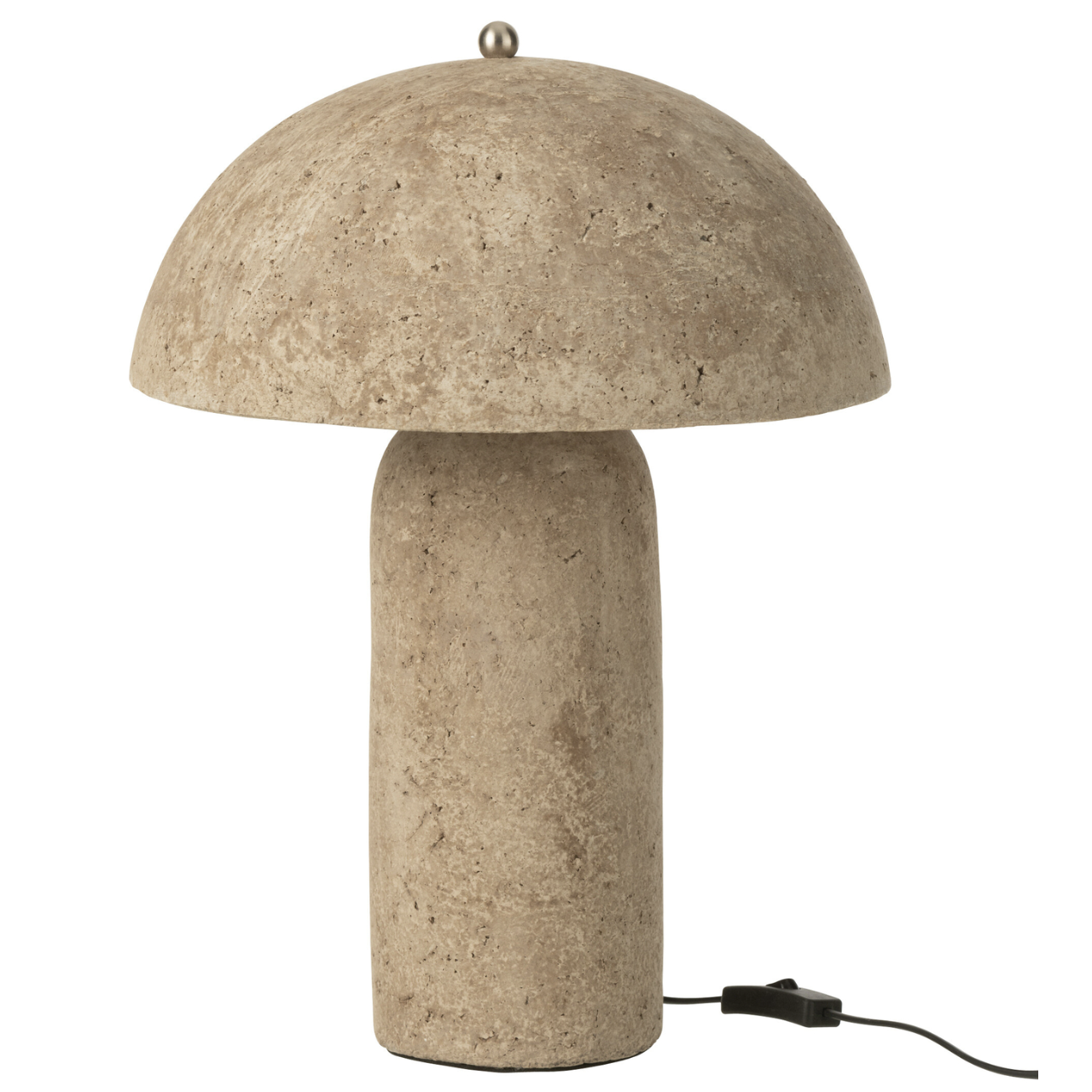 Lampe de table en papier mâché beige "Mashroom"