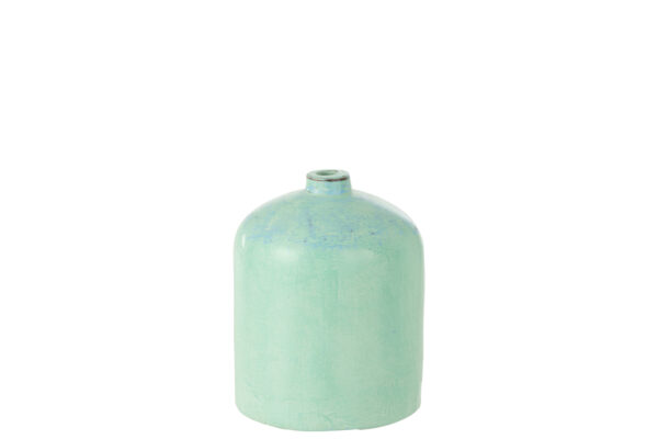 Vase Leonard en terre cuite bleue grand