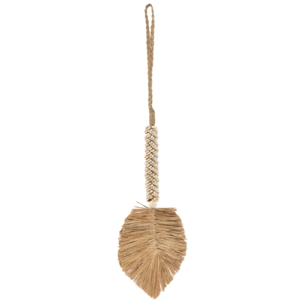 Le pompon en coquillage de raphia - Crème naturelle