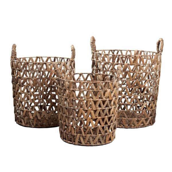 Panier à linge | Panier à plantes | Panier de Rangement NAILAKA en Jacinthe d'Eau (3 tailles) – Image 6
