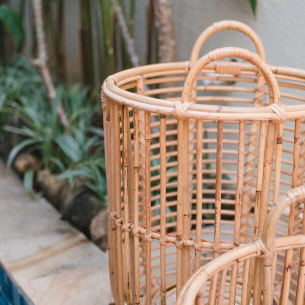 Panier à linge | Panier de plantes | Panier de rangement JEMUH en rotin (2 tailles) – Image 3