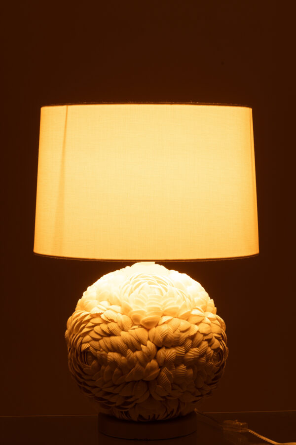 Lampe de table coquille blanche grande – Image 2