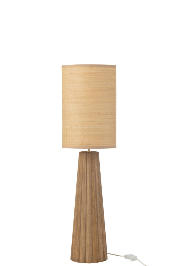 Lampe de table parapluie en bois d'ailante naturel petit – Image 2