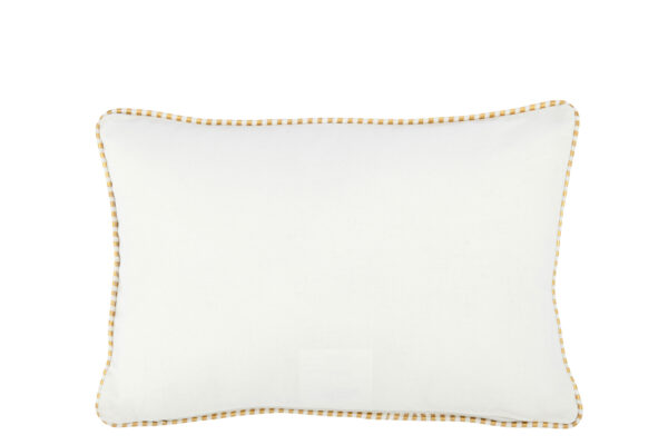 Coussin Bonheur Textile Blanc/Or – Image 2