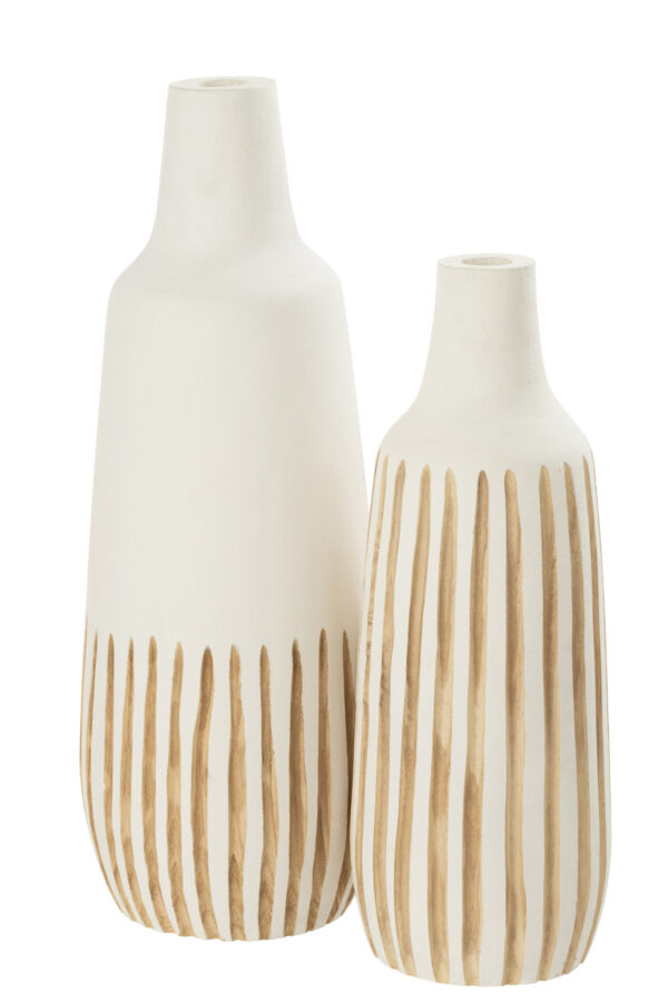 Vase en bois de Ying blanc grand – Image 2