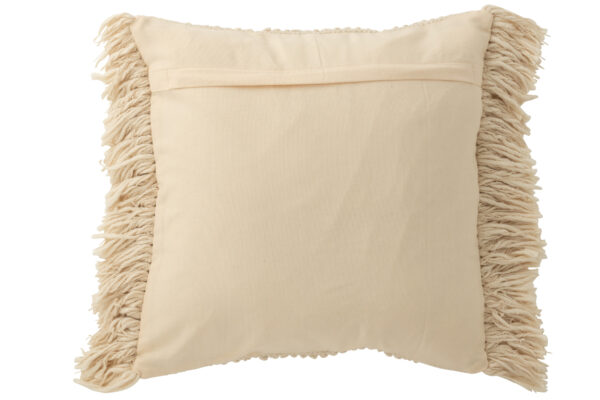 Coussin Breeze Franges Coton Crème – Image 2