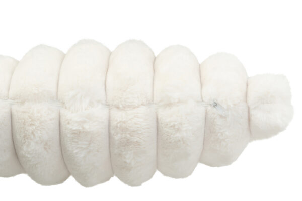 Coussin en velours côtelé blanc en polyester de grande taille – Image 2