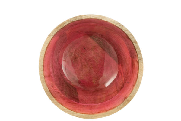 Bol en bois de manguier rose grand – Image 2