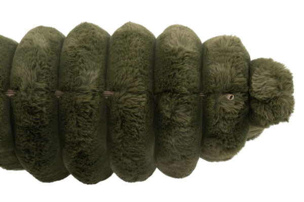 Coussin en velours côtelé de grande taille en polyester vert foncé – Image 2