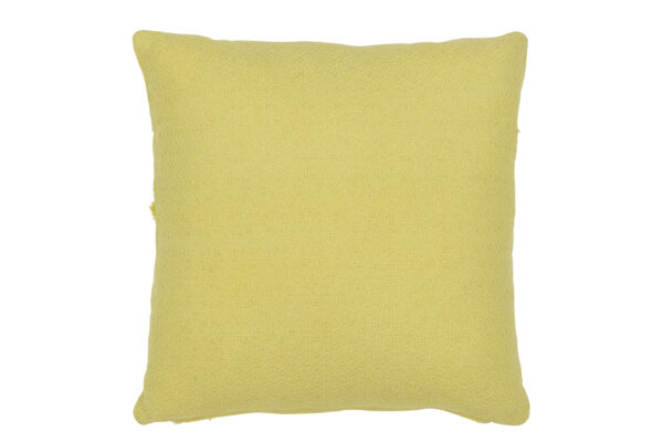 Coussin Feuilles Coton Citron Vert – Image 2