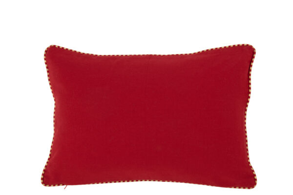 Coussin Bonheur Textile Rouge/Or – Image 2