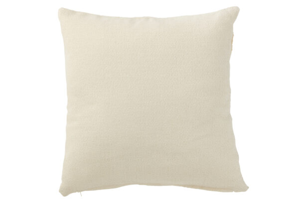 Coussin Feuille Textile Blanc – Image 2