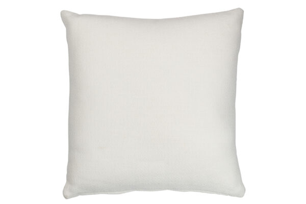 Coussin carré en polyester blanc – Image 2
