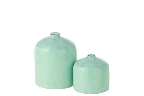 Vase Leonard en terre cuite bleue grand – Image 2