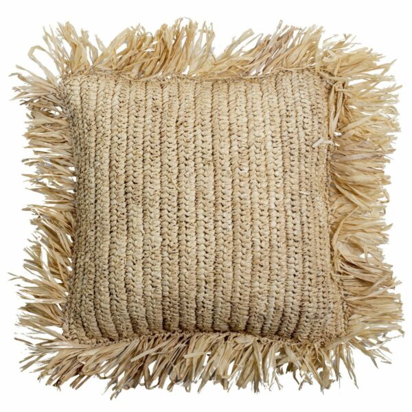 Coussin avec rembourrage | Coussin décoratif | Coussin de Canapé GANDI en Raphia – Image 6