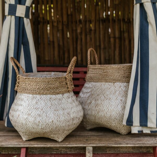Panier | Panier à linge | Panier à plantes BENOA en bambou (2 tailles) – Image 7