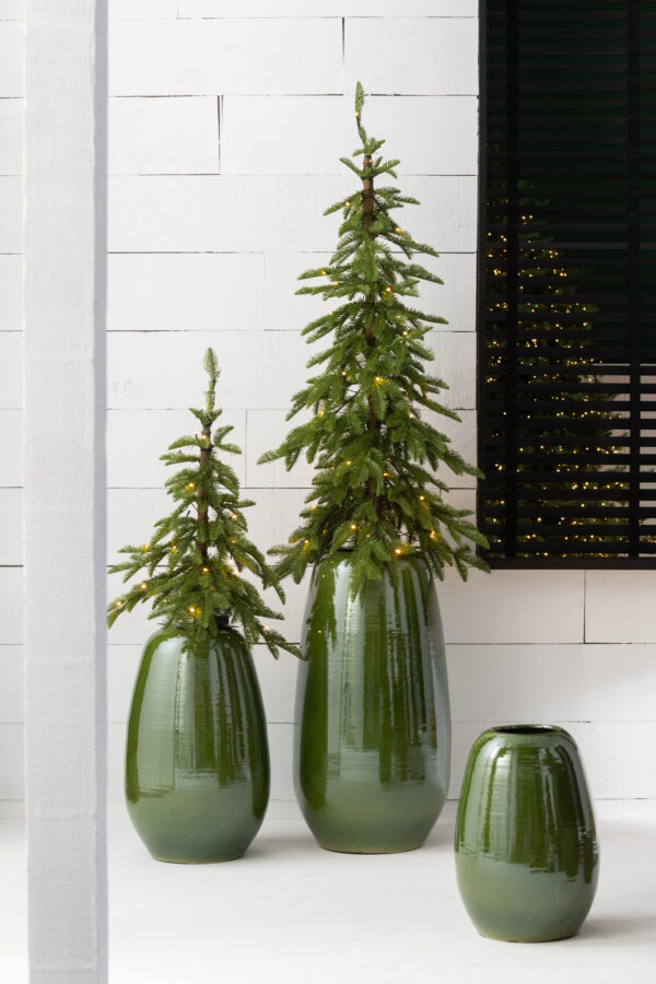 Vase Lola Porcelaine Vert Très Grand – Image 3