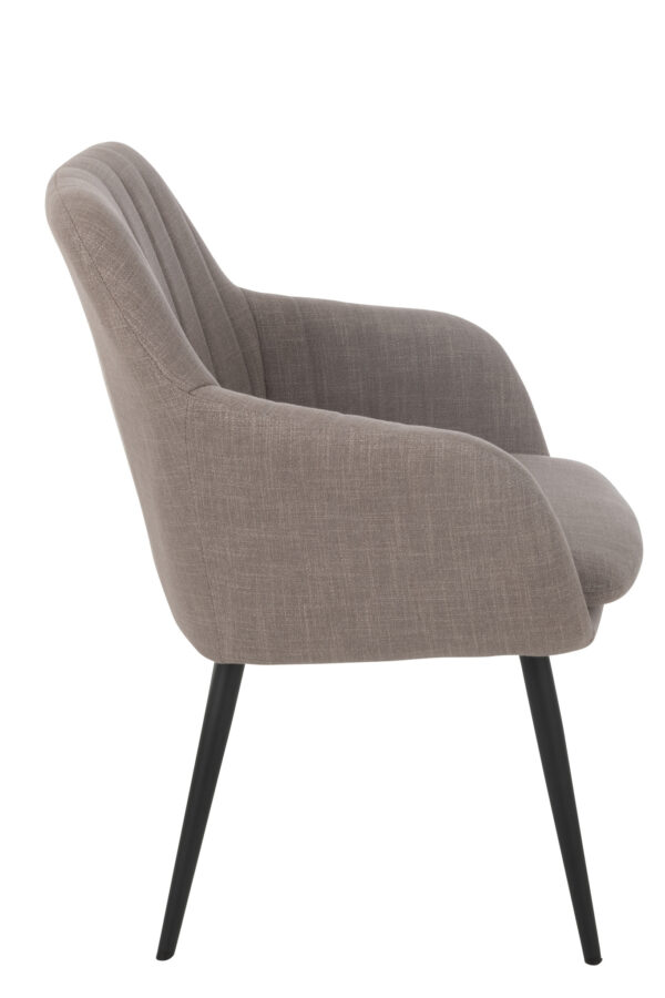 Chaise Miles en acier/mousse taupe – Image 3