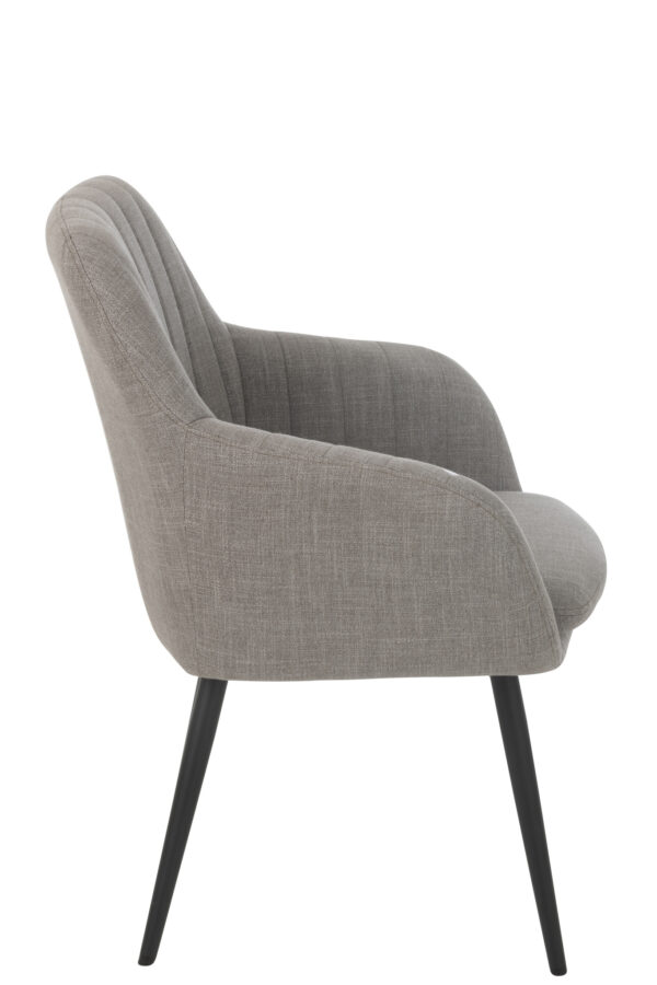 Chaise Miles en acier/mousse gris – Image 3