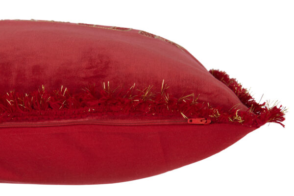 Coussin Amour Textile Rouge/Or – Image 3