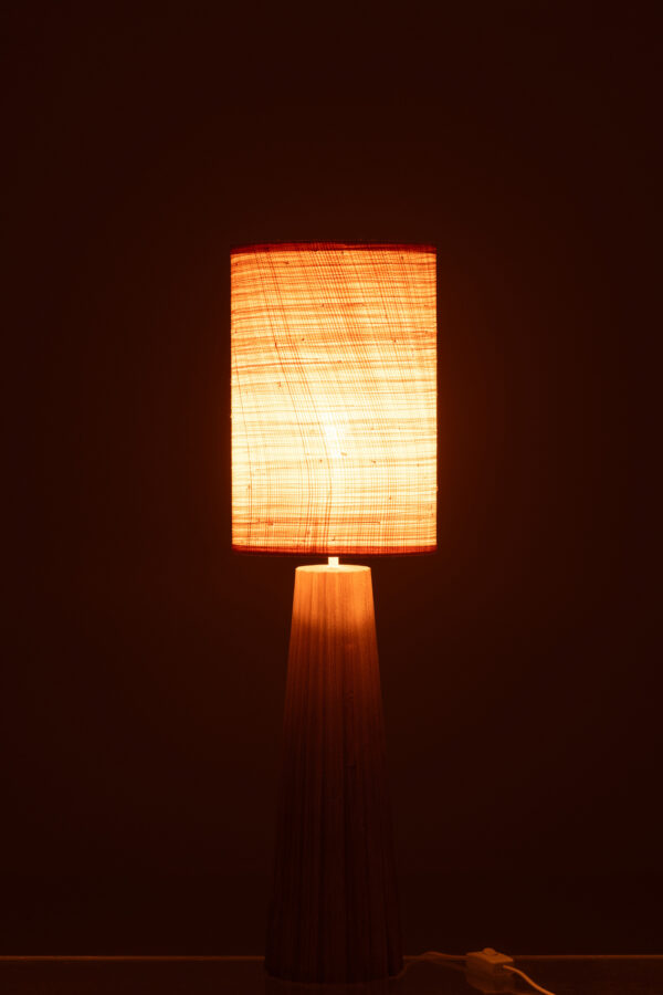 Lampe de table parapluie en bois d'ailante naturel petit – Image 3