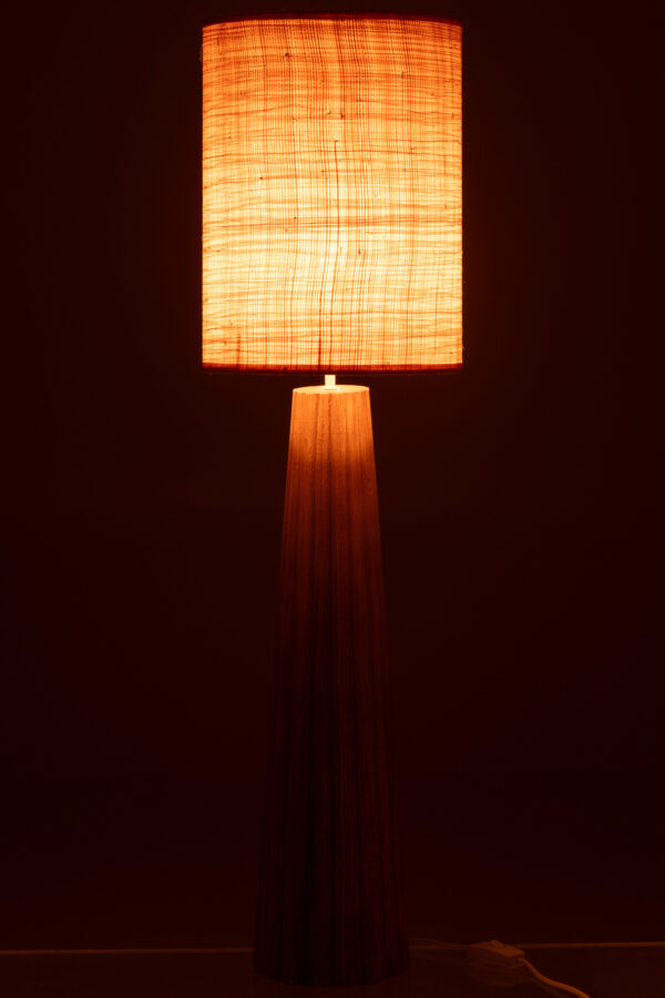 Lampe de table parapluie en bois d'ailante naturel de grande taille – Image 3