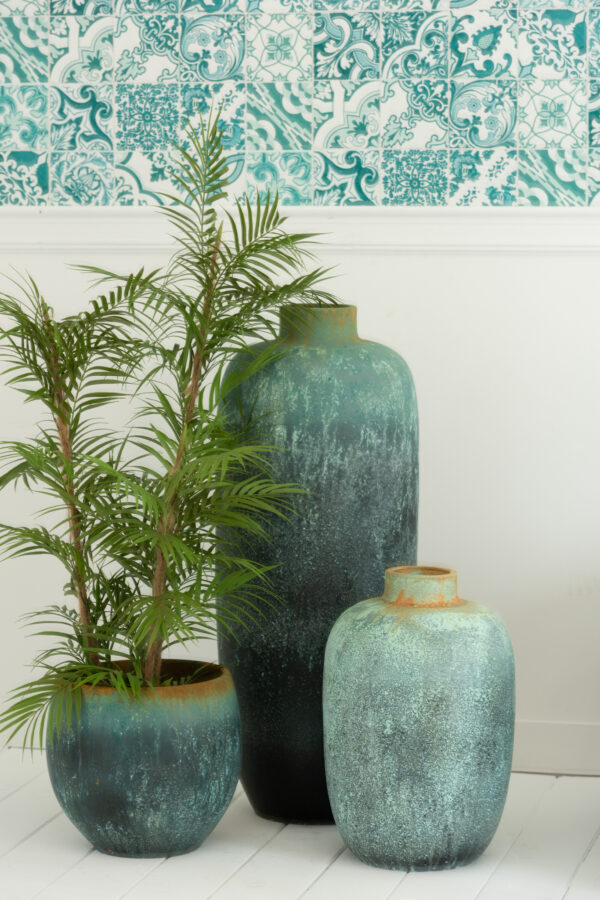 Vase Vintage en Céramique Azur Petite – Image 4