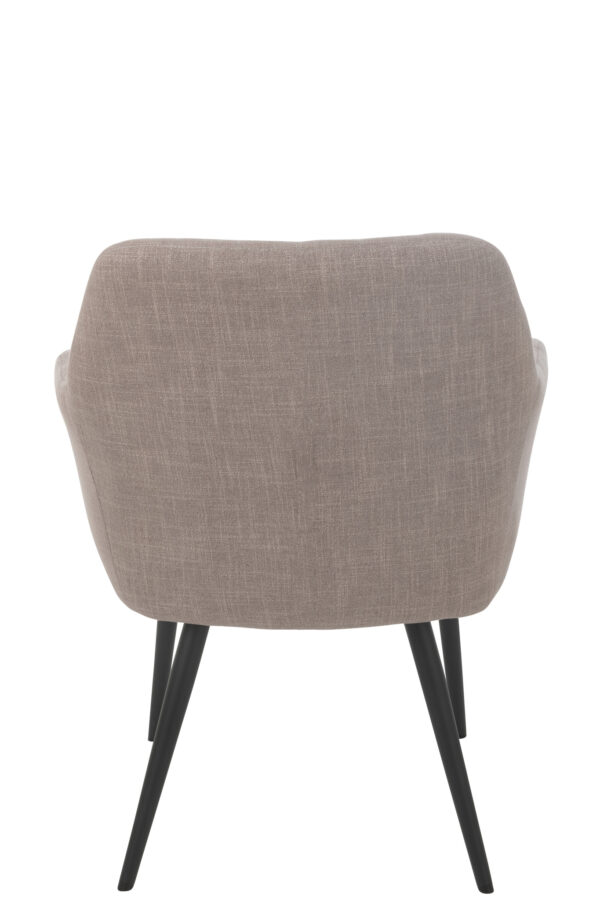 Chaise Miles en acier/mousse taupe – Image 4