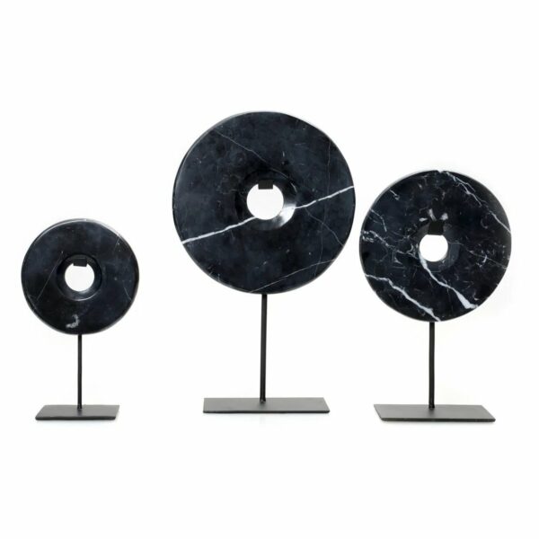 Le disque de marbre sur support - Noir - L – Image 3
