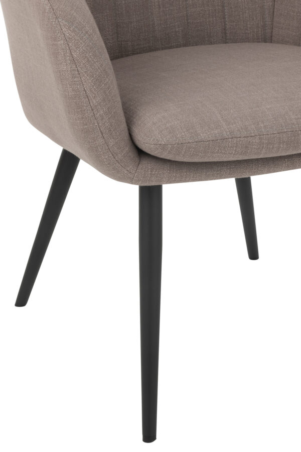 Chaise Miles en acier/mousse taupe – Image 5