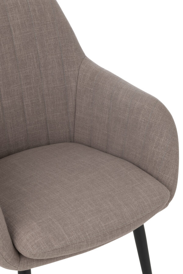 Chaise Miles en acier/mousse taupe – Image 6