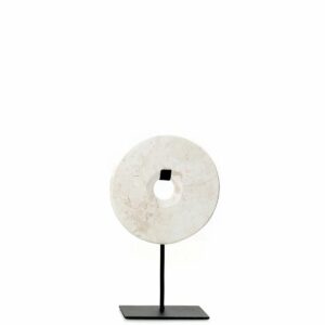 Le disque de marbre sur support - Blanc - S