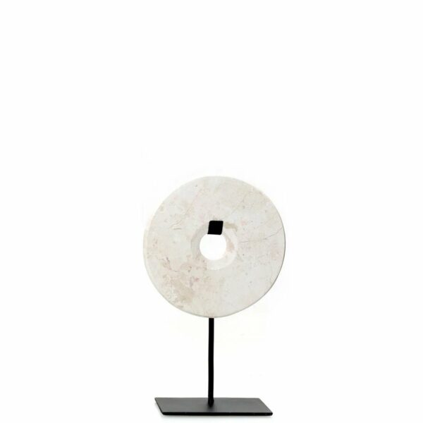 Le disque de marbre sur support - Blanc - S