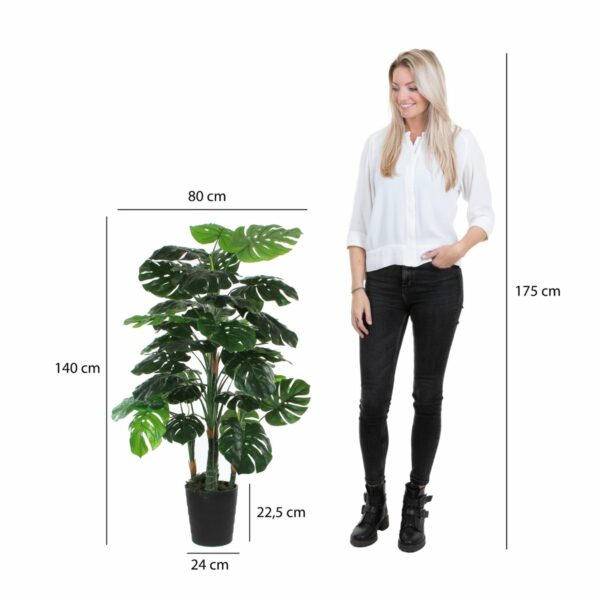 Plante Artificielle Monstera - H140 x Ø80 cm - Vert – Image 6