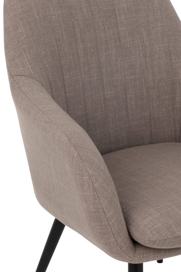 Chaise Miles en acier/mousse taupe – Image 7