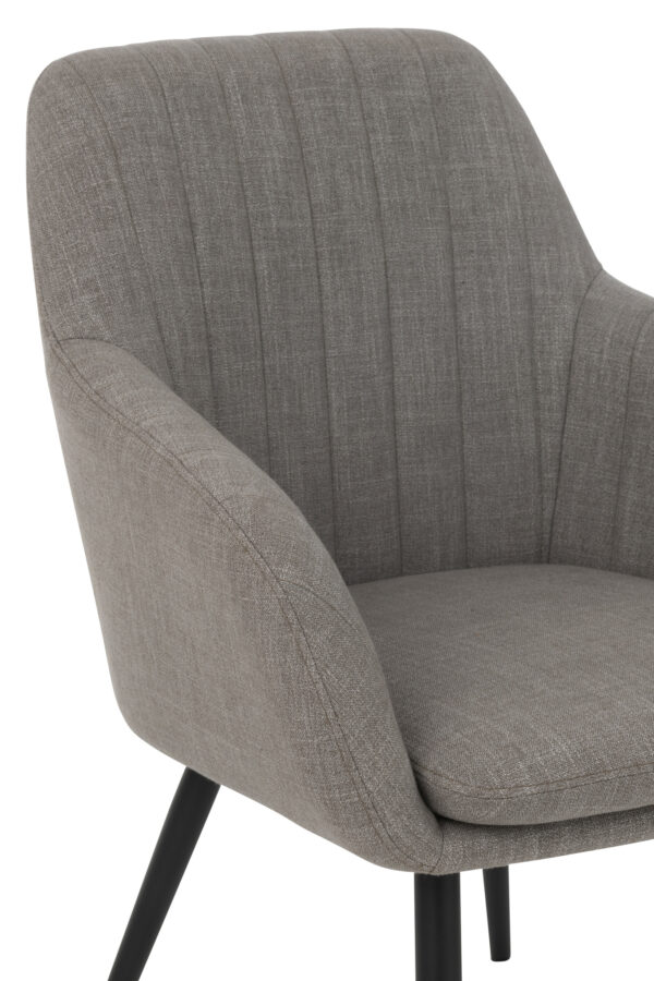 Chaise Miles en acier/mousse gris – Image 7