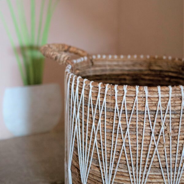 Panier à linge Boho | Panier de plantes | Panier de rangement MANDURO en fibre de bananier (3 tailles) – Image 5
