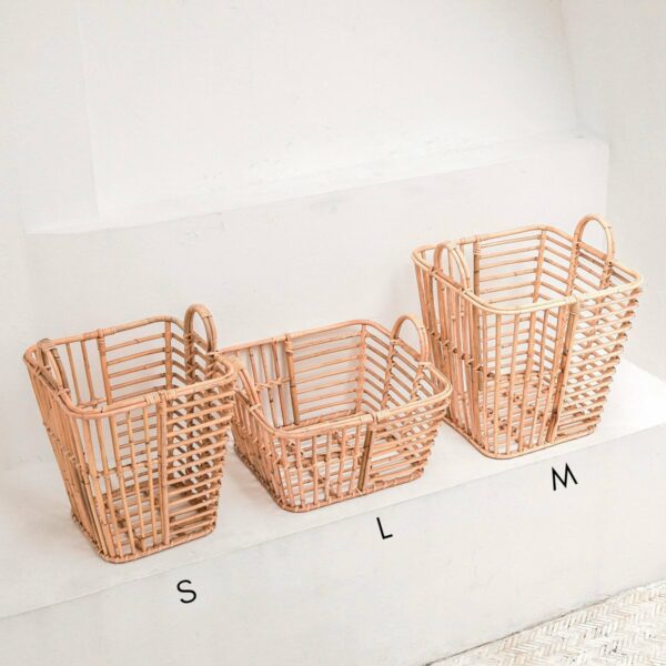 Panier à linge | Panier de plantes | Panier de rangement KUPANG en rotin (3 tailles) – Image 6